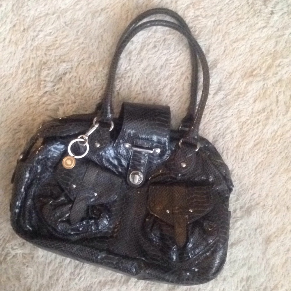 Y2k Botkier For Target Gray Snakeskin Satchel - image 1